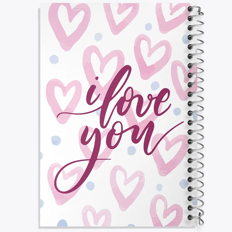 دفتر ژورنال نویسی 50 برگ خندالو مدل نقطه ای طرح Love You کد F2308