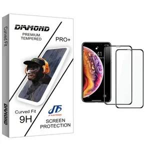 JF Diamond glass Screen Protector For Apple  iPhone X/XS Pack Of 2