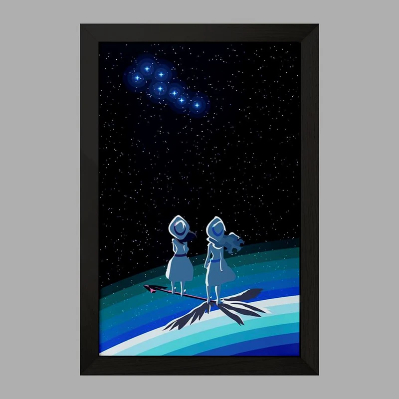 تابلو خندالو مدل دیانا و اکو انیمه جادوگران کوچک Little Witch Academia  کد 22930