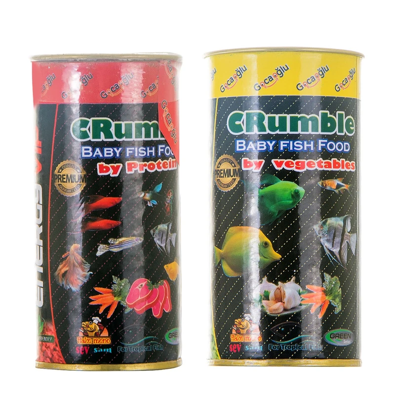 غذای ماهی کرامبل مدل سبزیجات. پروتئین وزن 300 گرم مجموعه دو عددی