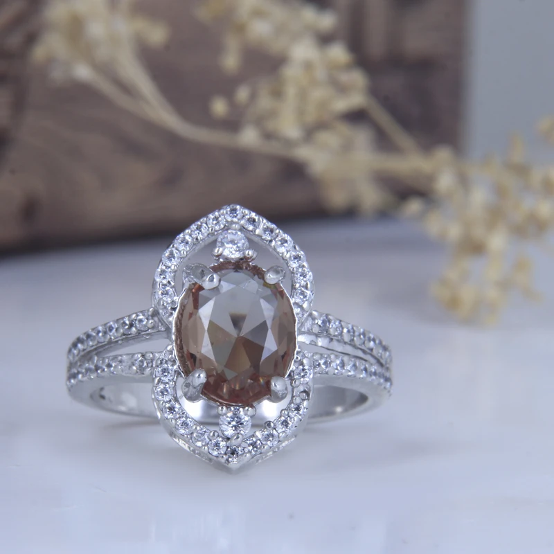 عکس شماره 5 : انگشتر نقره زنانه مدل سنگ الکساندریت برلیان آبکاری رادیوم کد awr_1979