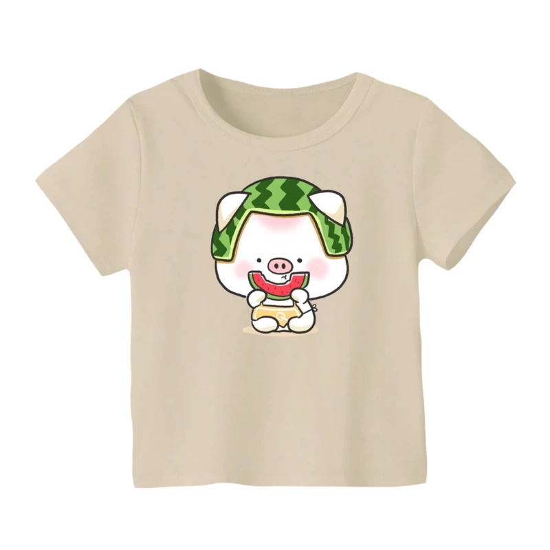 تی شرت آستین کوتاه بچگانه مدل خوک و هندوانه یلدایی کد 2