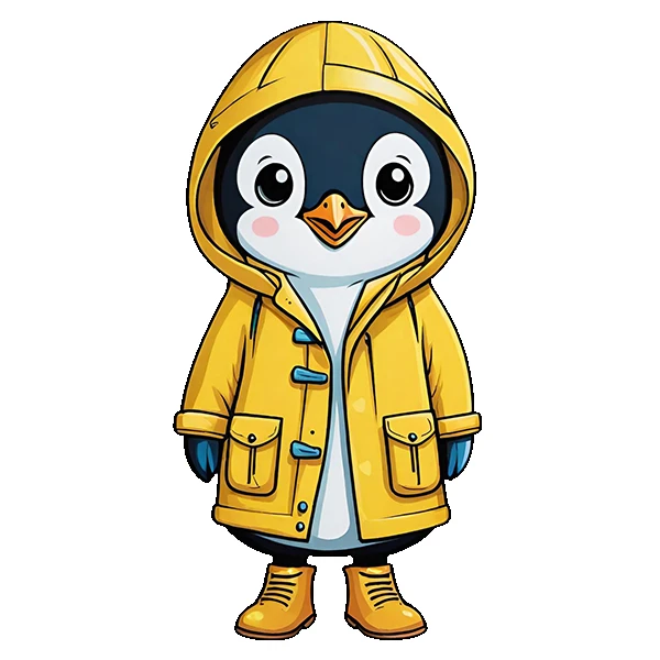 استیکر پارچه و لباس پاد آفرین طرح پنگوئن بامزه کد 631