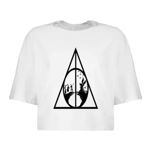 کراپ‌تاپ آستین کوتاه زنانه مدل هری پاتر  کد L66 S