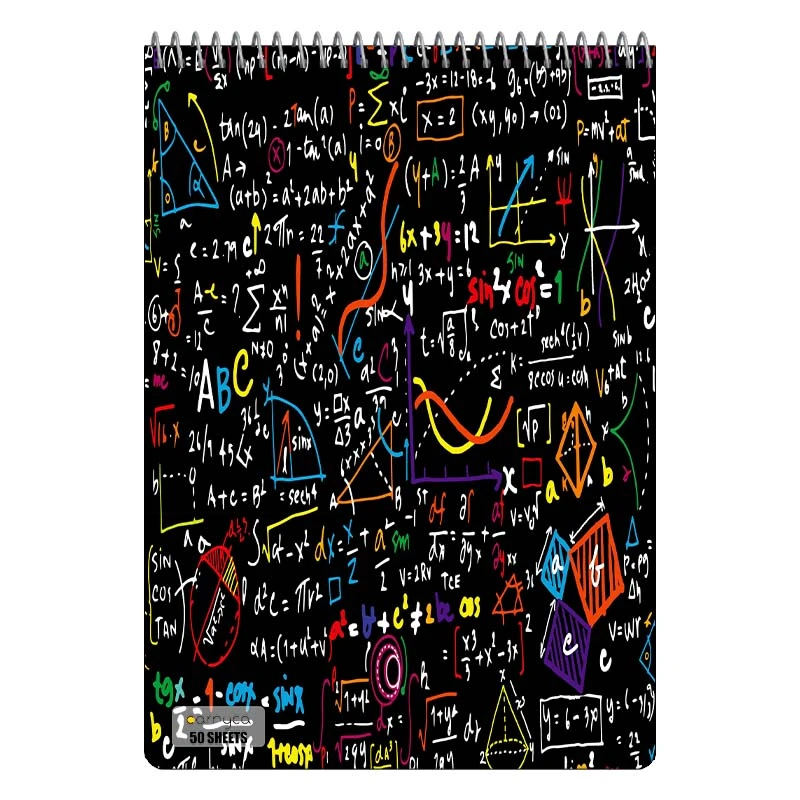 دفتر نقاشی 50 برگ سیمی کارنیکا طرح ریاضیات Mathematics کد 48774