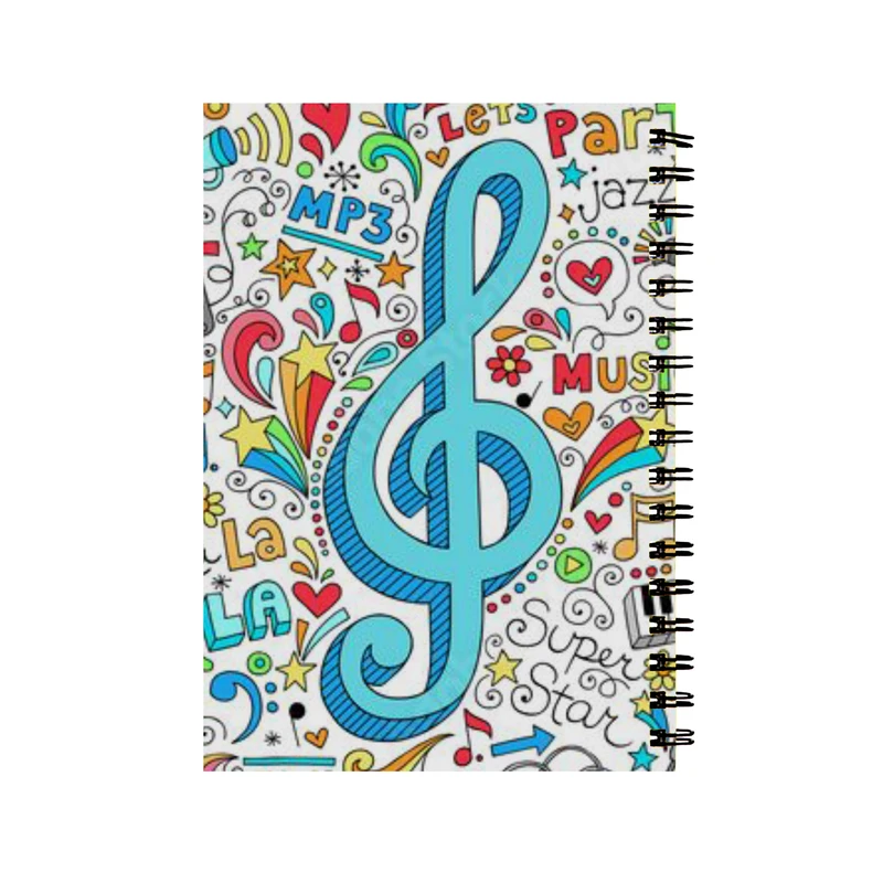 دفتر مشق 50 برگ طرح موسیقی سل کد 35