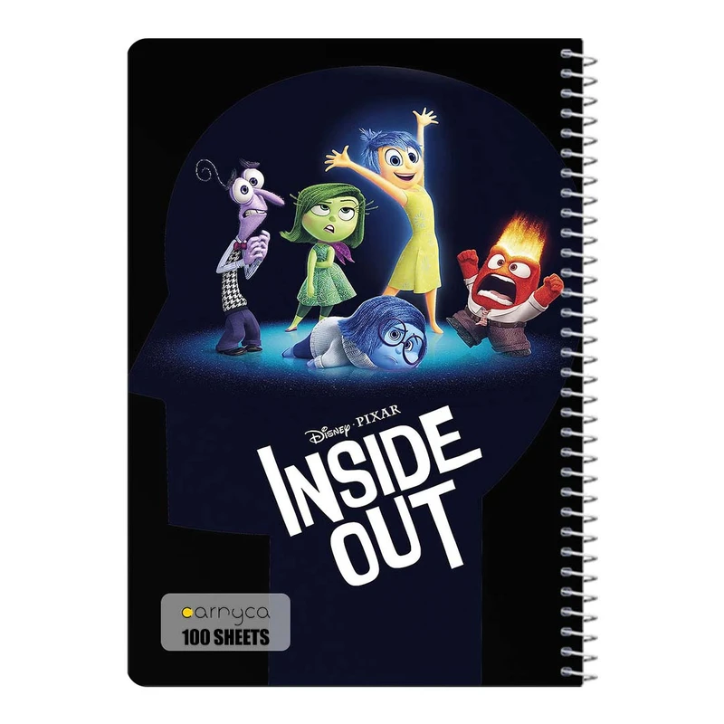 دفتر مشق 100 برگ سیمی کارنیکا طرح درون و بیرون Inside Out کد 62430
