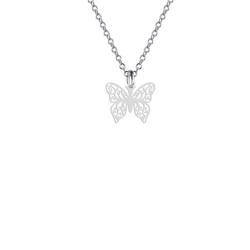 گردنبند نقره زنانه هایکا مدل پروانه کد n.ha2-607