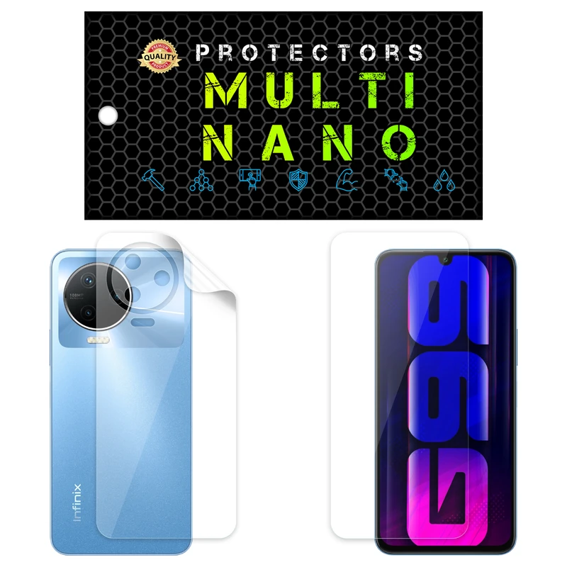 محافظ صفحه نمایش مولتی نانو مدل X-SFT مناسب برای گوشی موبایل انفینیکس Note 12 Pro 4G به همراه محافظ پشت گوشی
