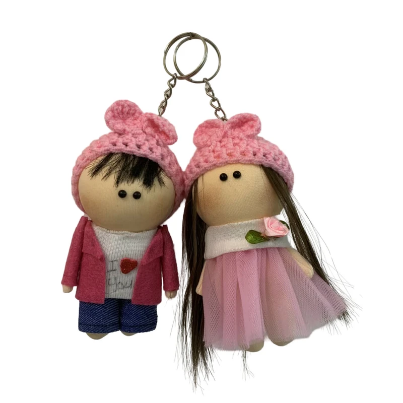 آویز عروسکی مدل دختر و پسر روسى كد 04 مجموعه 2 عددى