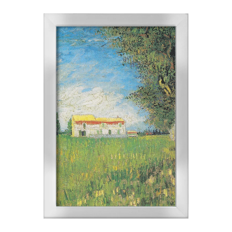 تابلو خندالو طرح خانه در مزرعه گندم ونسان ونگوگ (Van Gogh) کد 36786