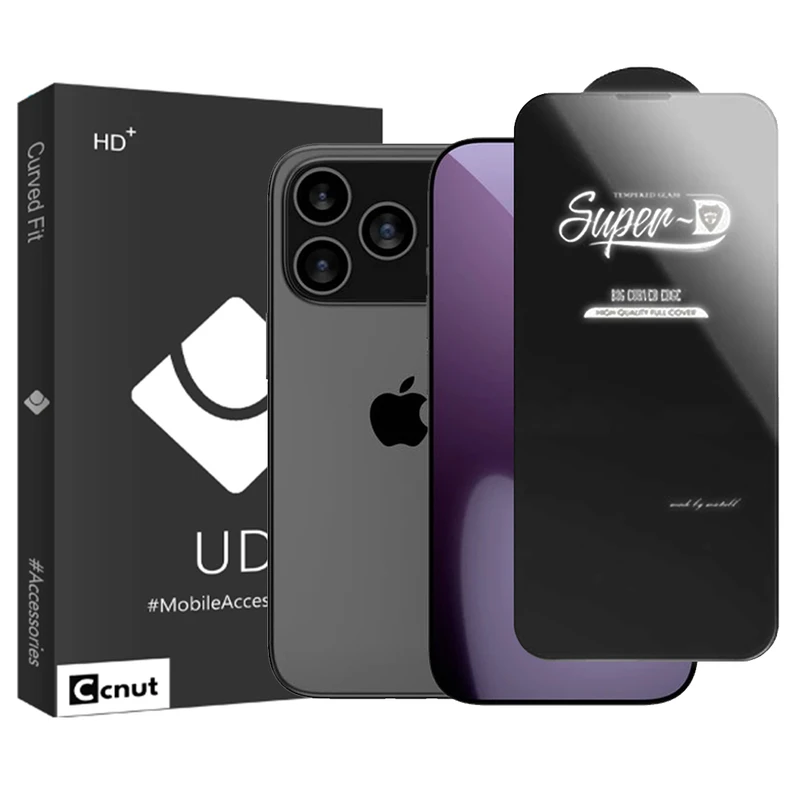 محافظ صفحه نمایش کوکونات مدل Super-D UDBC مناسب برای گوشی موبایل اپل iPhone 17 Pro