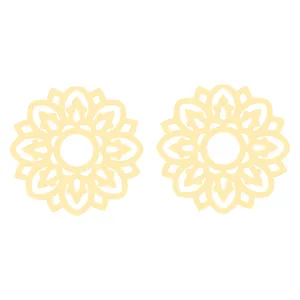 گوشواره طلا 18 عیار زنانه کرابو طرح گل مدل Kr5159