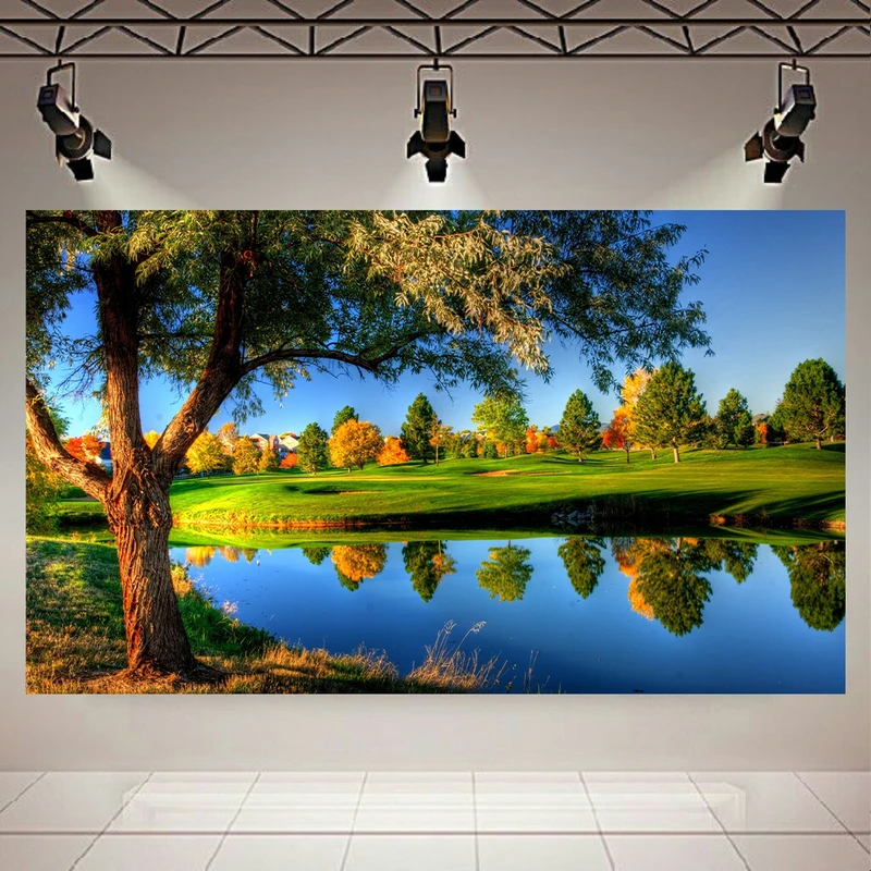 تابلو بوم طرح درخت و طبیعت مدل انعکاس کد AR31