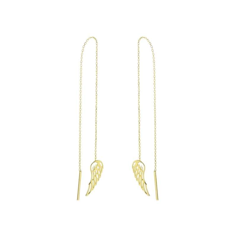 گوشواره طلا 18 عیار دخترانه مدل بال فرشته 7778