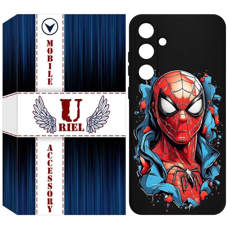 کاور یوریل مدل KSH کد 34 طرح اسپایدرمن مناسب برای گوشی موبایل سامسونگ Galaxy A35
