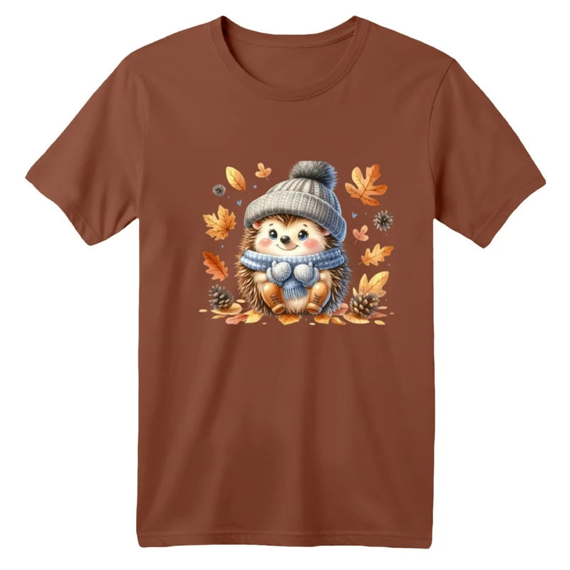 تی شرت آستین کوتاه بچگانه مدل جوجه تیغی پاییز