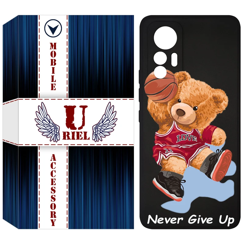کاور یوریل قاب مدل KSH کد 63 طرح خرس ورزشکار مناسب برای گوشی موبایل شیائومی 12 Lite