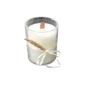 شمع لیوانی بدون‌بو مدل لیوانی گندمی زمان اتمام 24 ساعت