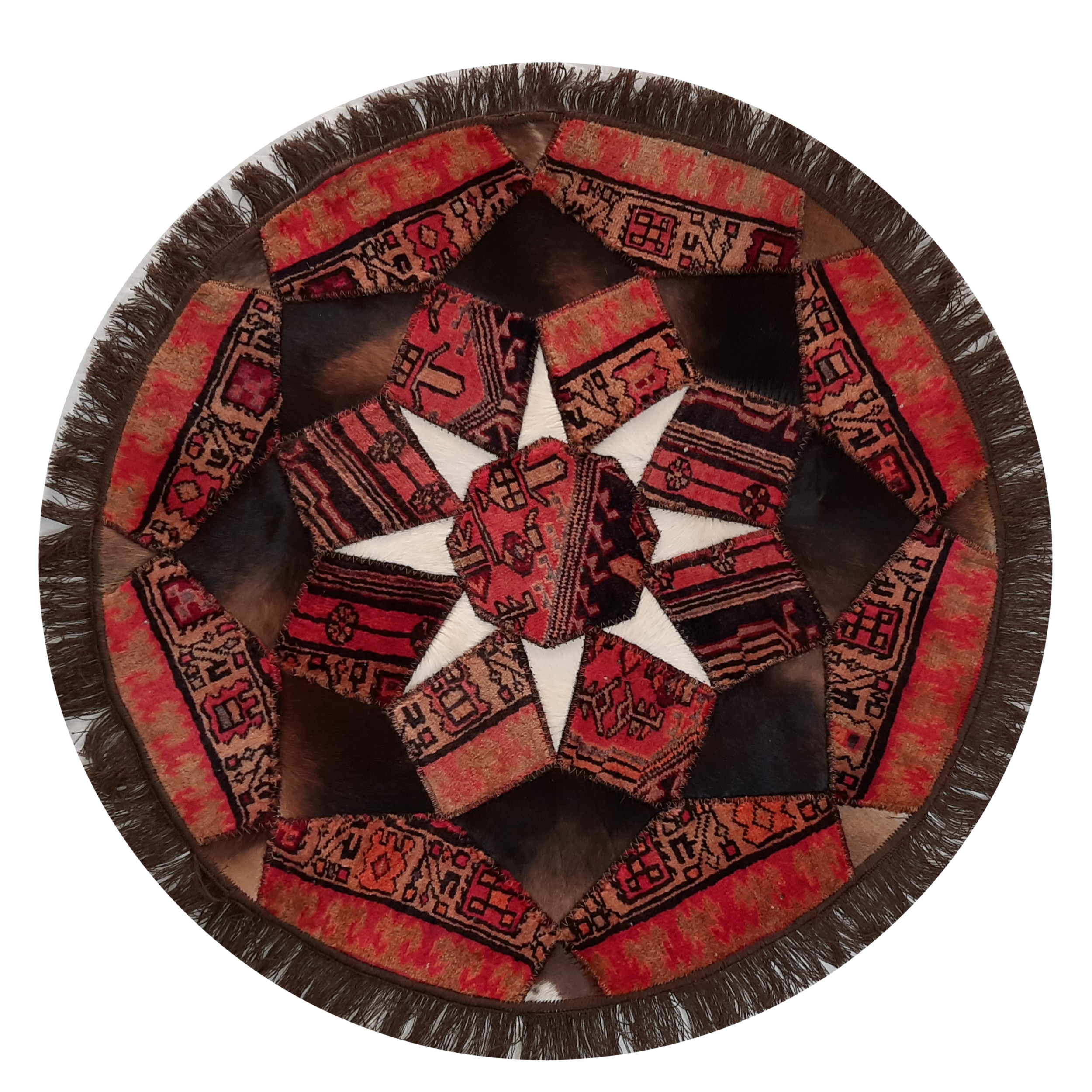 کلاژ فرش دستباف مدل دایره کدfa-۰۴