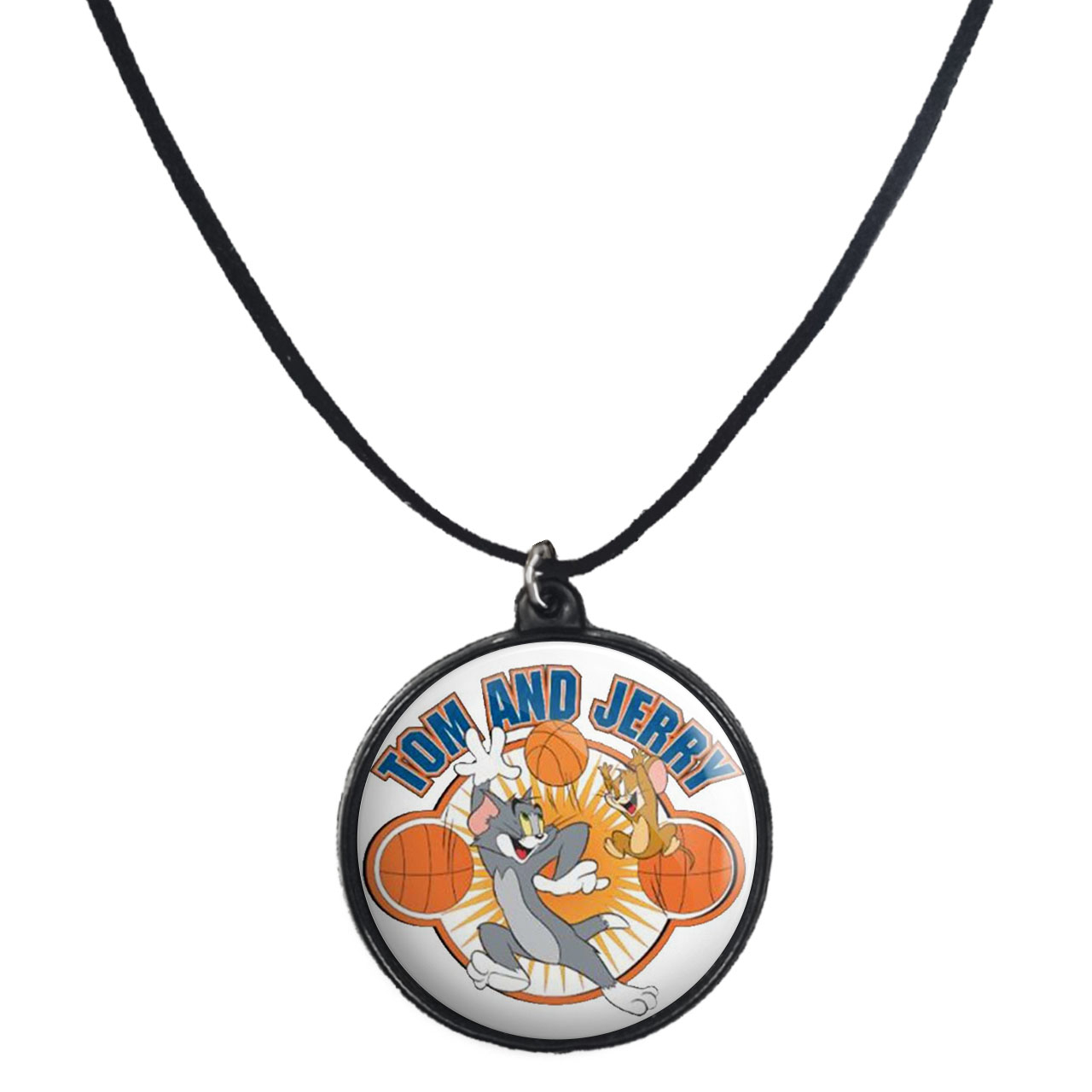 گردنبند پرمانه طرح تام و جری کد pmb.892 مدل دو طرفه