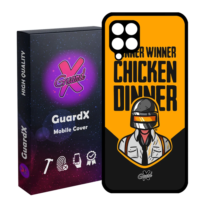 کاور گارد ایکس طرح Pubg مدل Glass10182 مناسب برای گوشی موبایل سامسونگ Galaxy A12