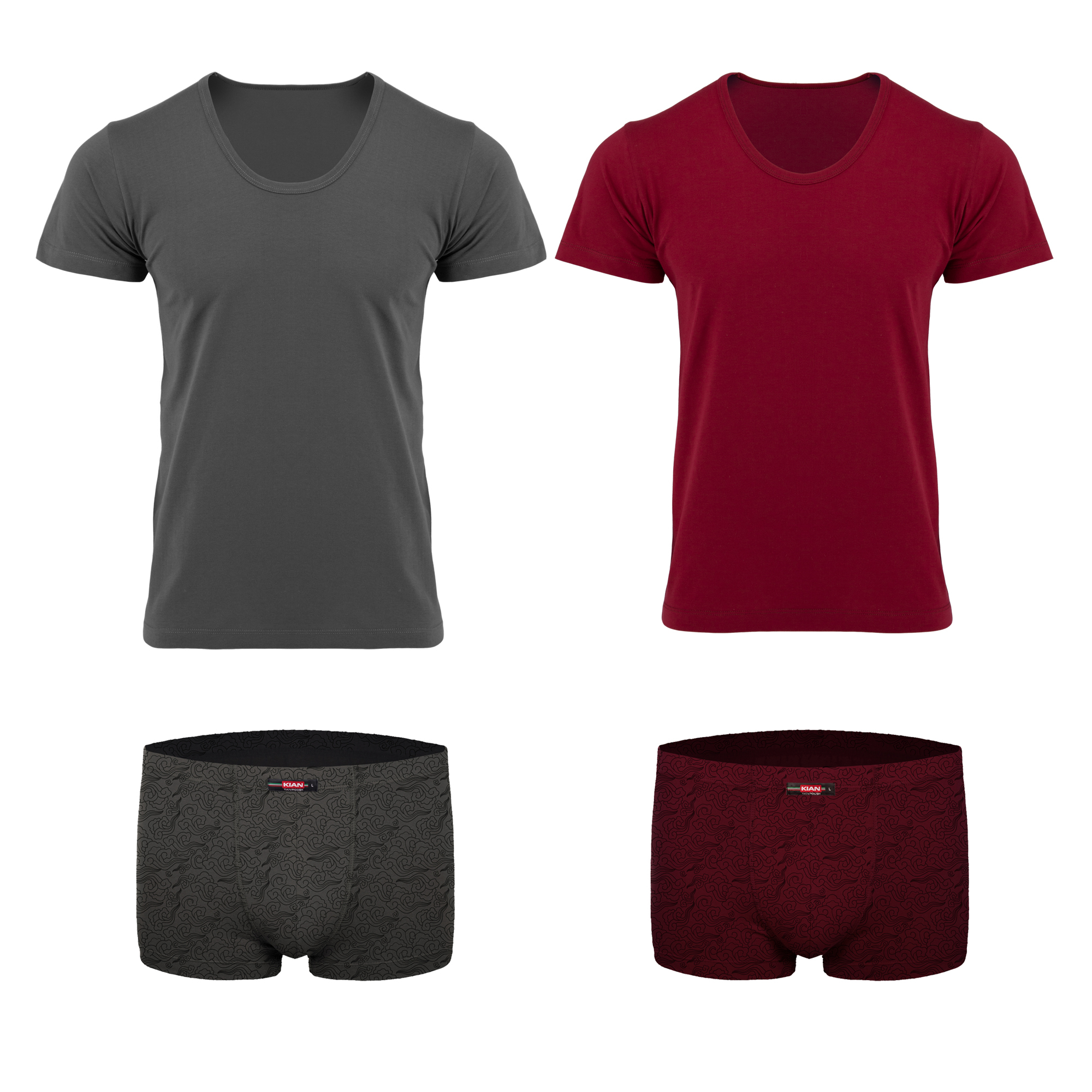 ست شورت و زیرپوش مردانه کیان تن پوش مدل 232565 مجموعه 2 عددی 