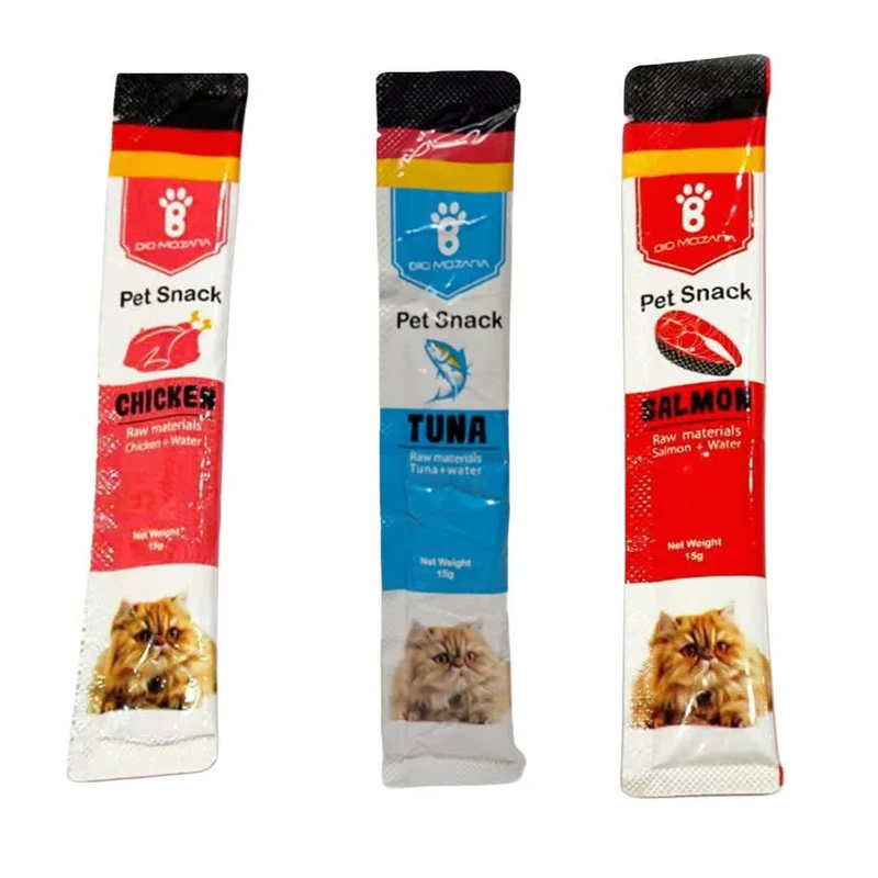 تشویقی گربه بیوموزارا مدل بستنی طعم mix وزن 15 گرم مجموعه 3 عددی 