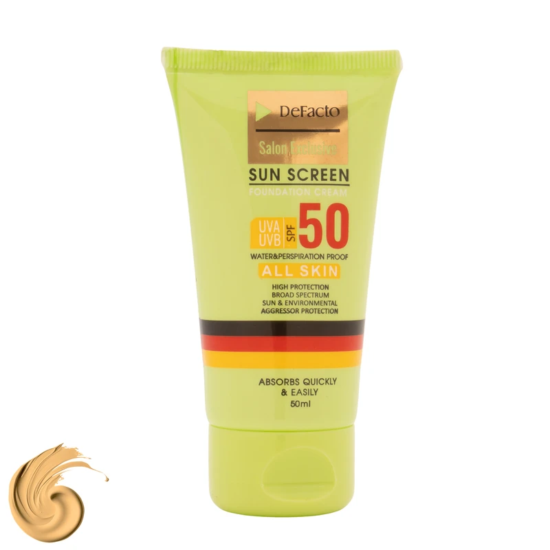 کرم ضد آفتاب رنگی صورت دیفکتو SPF 50 مدل D.01 ‌مناسب برای انواع پوست حجم 50 میلی‌لیتر