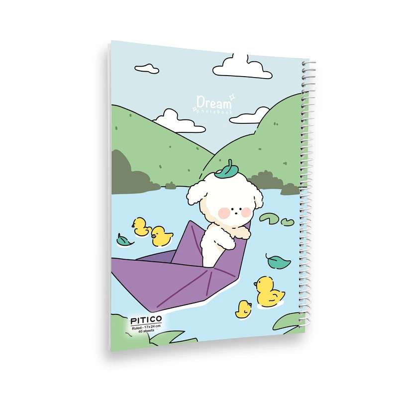 دفتر مشق 40 برگ پیتیکو مدل خرگوش و قایق