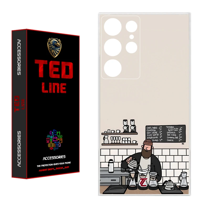 کاور تدلاین طرح باریستا کد 1214 مناسب برای گوشی موبایل سامسونگ Galaxy S21 Ultra