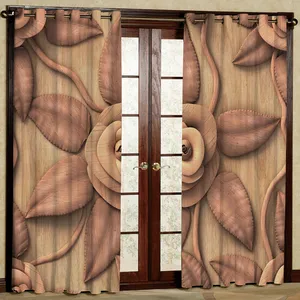  پرده مدل گلدار مخمل پانچی کد 1205L سایز 140x280 سانتی متر