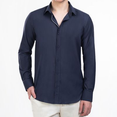 پیراهن آستین بلند یقه برگردان با تنخور معمولی (regular fit) مردانه ام کی مدل M0103
