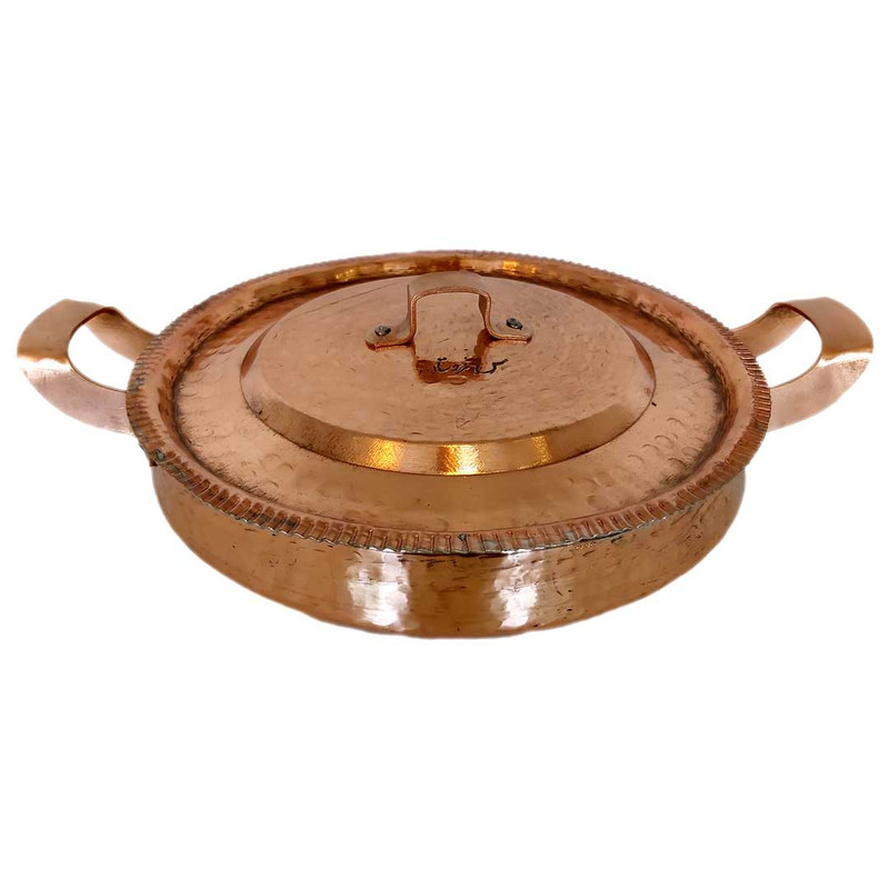 ماهیتابه مسی مدل لبه کنگره کد 01111