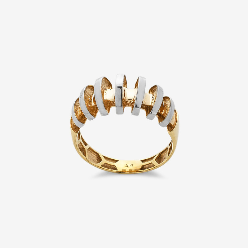 انگشتر طلا 18 عیار زنانه گالری طلا و جواهر هانی مدل سیمین سایز 56