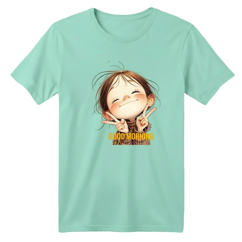 تی شرت آستین کوتاه بچگانه مدل دخترک کد 1