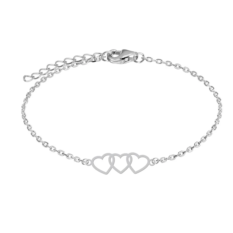 دستبند زنجیری زنانه هایکا مدل قلب کد z.dh90