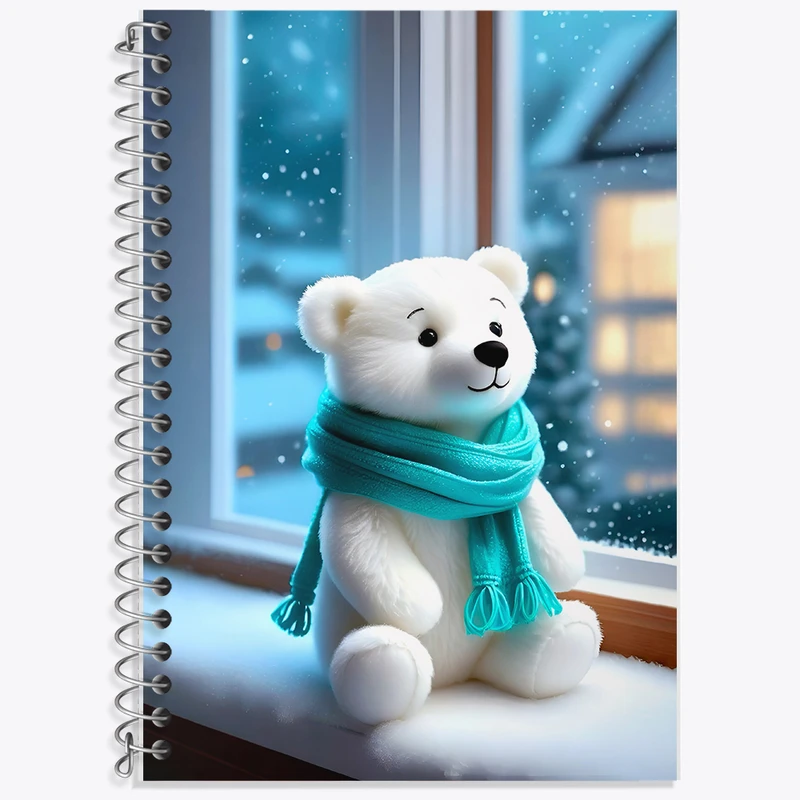 دفتر زبان 50 برگ خندالو مدل سه خط طرح خرس کیوت کد F5859