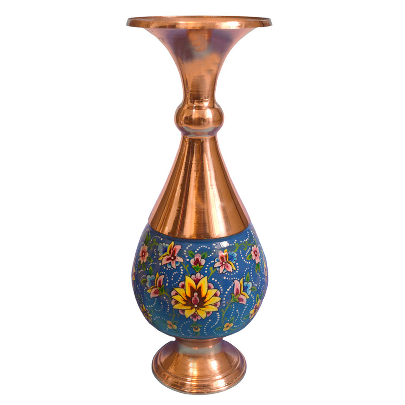 گلدان میناکاری مسی کد 04000