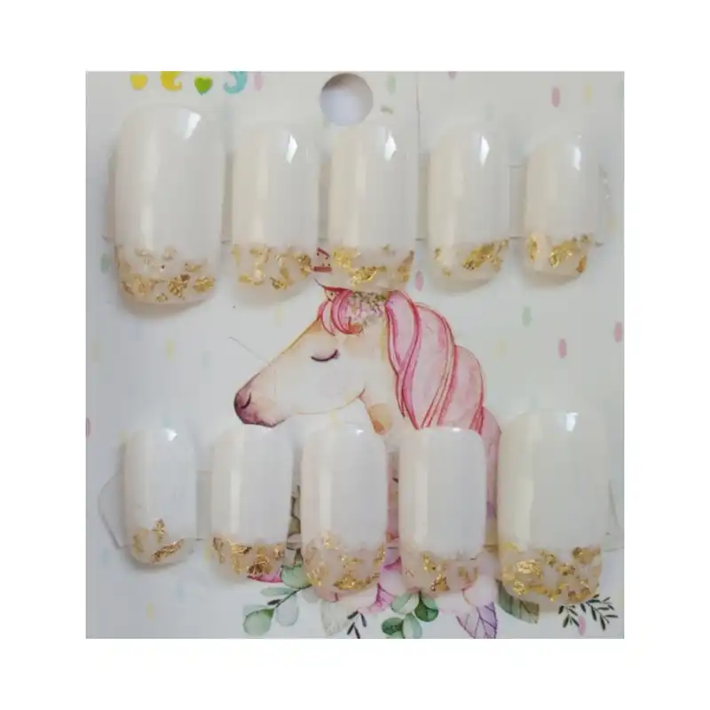 ناخن مصنوعی مدل ورق طلا بسته ده عددی