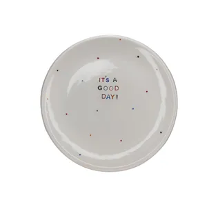 بشقاب میوه خوری طرح رنگی رنگی