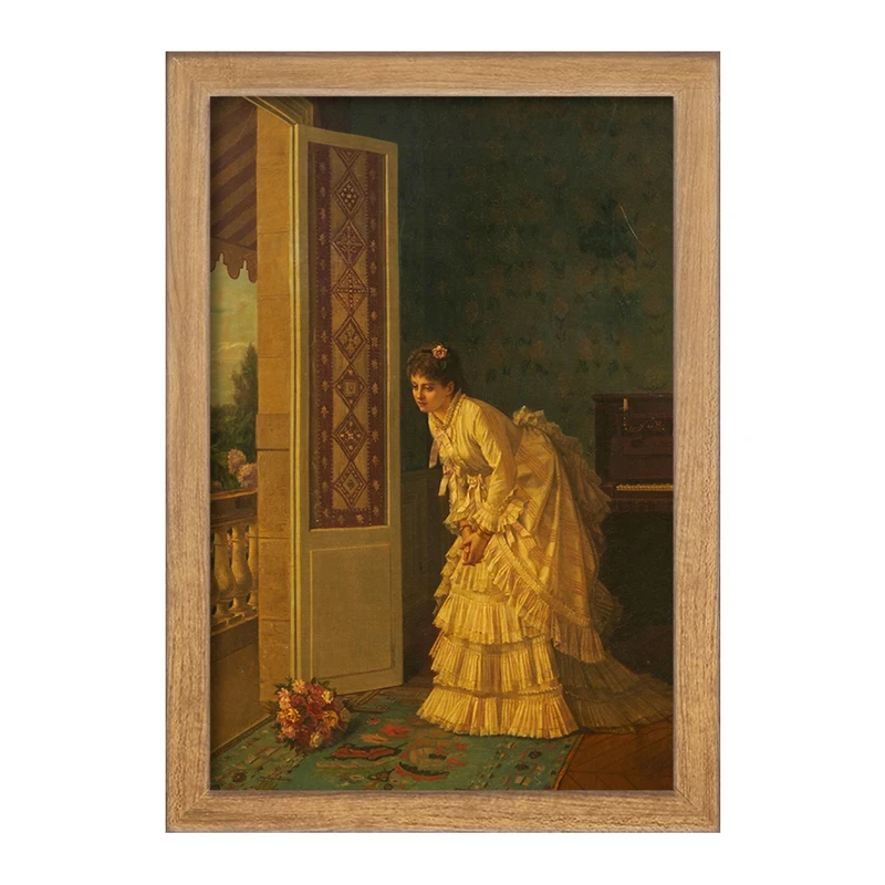 تابلو خندالو مدل نقاشی دسته گل سورپرایز اثر آگوست تولموش کد F12289