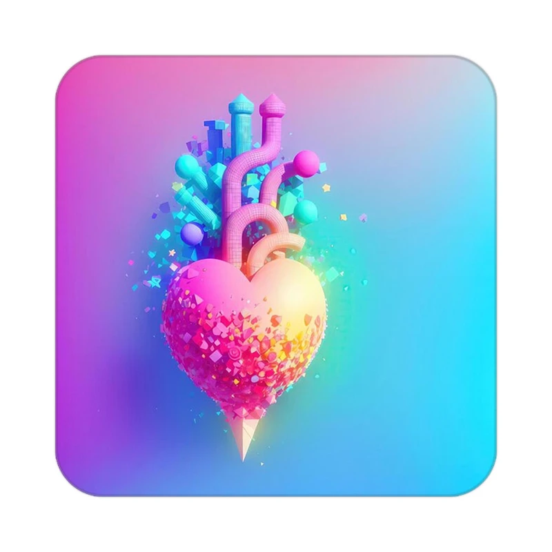 زیر لیوانی کاکتی مدل عاشقانه کد mp11279