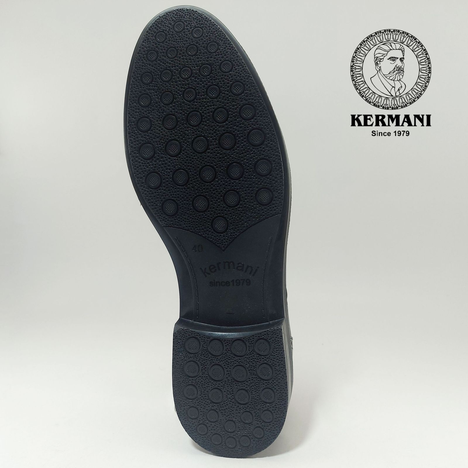کفش مردانه کرمانی مدل چرم دستدوز طبیعی بِرِت کد 1062 رنگ مشکی -  - 4