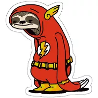 استیکر لپ تاپ مدل Sloth Flash