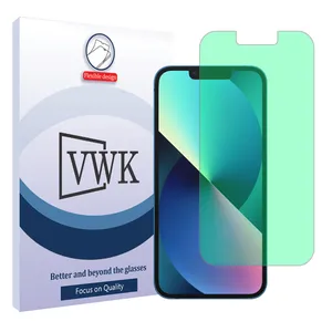 VWK Tough model Green light screen protector suitable for Apple iPhone 13 mobile phone