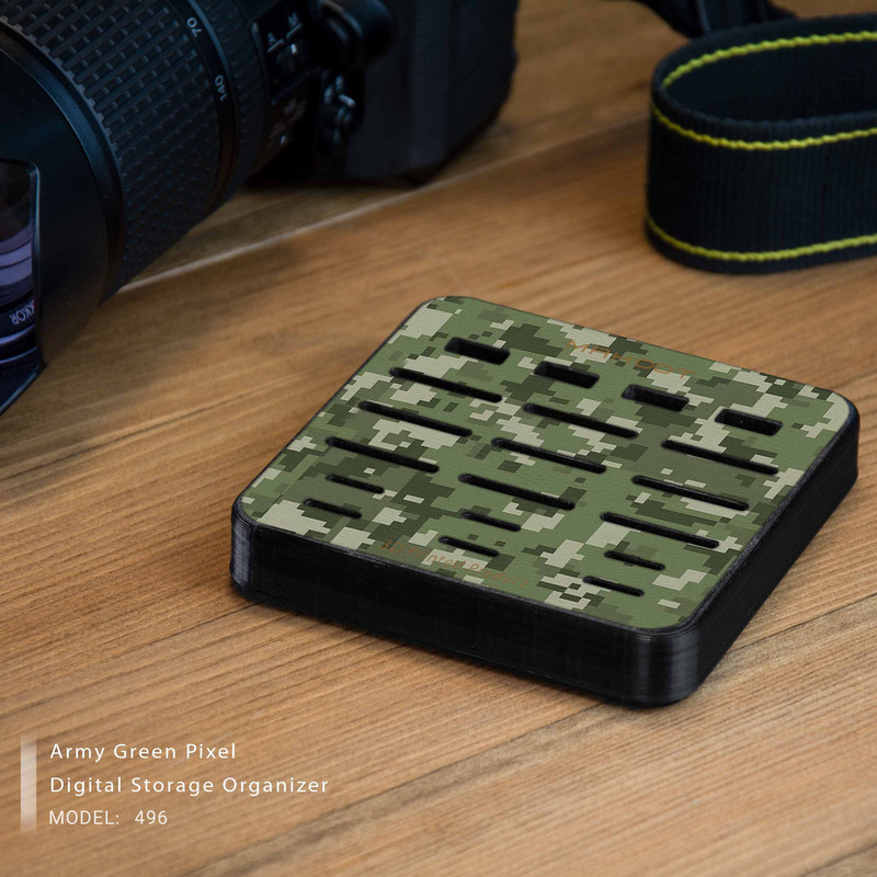 نظم دهنده فضای ذخیره سازی ماهوت مدل Army-Green-Pixel-496 مناسب برای فلش و مموری کارت