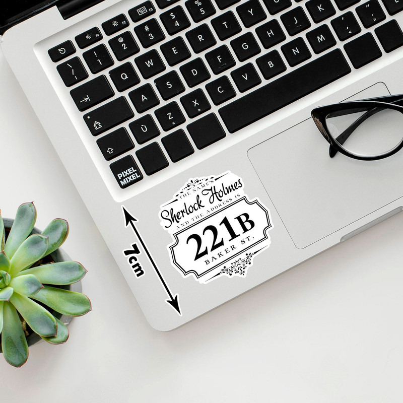 استیکر لپ تاپ پیکسل میکسل مدل سریال شرلوک هلمز مجموعه 6 عددی