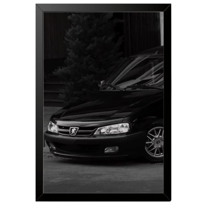 تابلو بکلیت طرح ماشین و خودرو پژو پارس (پرشیا) مدل B-po2109 فریم مشکی