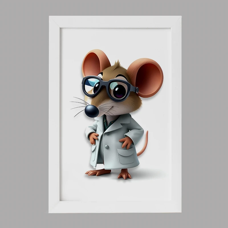 تابلو خندالو مدل موش دکتر کد F8028